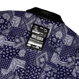 [UNISEX] `CUL` Reversible Leather and Paisley Bomber Jacket (Navy) (6656426606710)