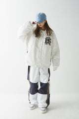 ビッグロゴカラーバーシティジャケット/BSR2223FWJK025 BIG LOGO COLLAR VARSITY JACKET CREAM