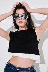 カッターノースリーブトップ/CUTTER SLEEVELESS TOP