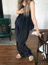 Cherish denim set up sleeveless