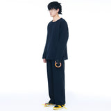 WOVEN T-SHIRT NAVY