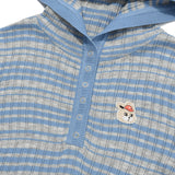 WITTY BUNNY STRIPE KNIT HOODIE [SKY]