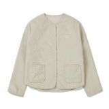 Quilting Corduroy Jacket [BEIGE] (6618908754038)