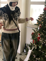Aira Nordic pattern round knit