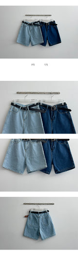 ニューウェルベルトハーフレングスデニムショーツ / Newell Belt Half-Length Denim Shorts