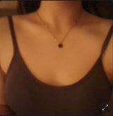 bjj ダブルサイドマザーオブパールオニキスコインビーズネックレス/bjj Double-sided mother-of-pearl onyx Coin Beads Necklace