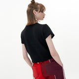 Strawberry Cardigan [Black] (6593116831862)