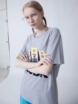 ウィッシュユーラックTシャツ/WISH YOU LUCK 1/2 T-SHIRT_GRAY