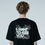 グラフィックTシャツ / I WANT TO KISS YOU graphic half sleeve t shirts (6563751100534)