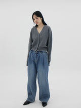 グランドVネックウールカーディガン / Grand V-neck wool cardigan (8color)