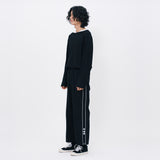 Half-moon Long sleeve T-shirt [Black] (6592006553718)