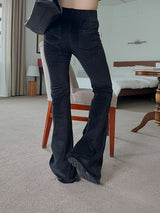 ベルベット ブーツカット トレーニングパンツ / Velvet Boot Cut Training Pants (4color)