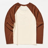 ピーチアーチプリントラグランロングスリーブTシャツ / PEACH ARCH PRINT RAGLAN LONG SLEEVE T-SHIRT_CHOCOLATE