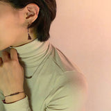 Snowflake Earring (3color) (6658034303094)
