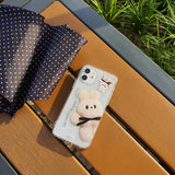 ジャイアントバニーダンダンジェリーハードアイフォンケース/Giant Bunny Dung dung Jelly Hard phone case beige