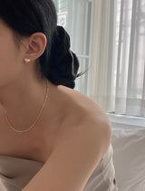 [92.5silver] マットハートピアス (スタッドバージョン)