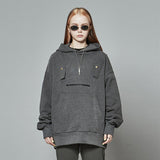 Double Pocket Vest Hood Black 0187 (4644361764982)