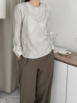 Point bustier blouse (2 colors)