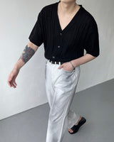 GL Twisted Doughnut Patterned Short-Sleeved Cardigan (5 colors)