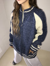 Harper two way knit zip up