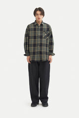 タータンプレイドチェックシャツ/Tartan Plaid Check Shirt S109 Navy