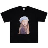 ベイビーフェイスベレーガール半袖Tシャツ ブラック