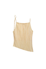 アンバランスホルターノースリーブ / UNBALANCED HALTER SLEEVELESS (BEIGE)