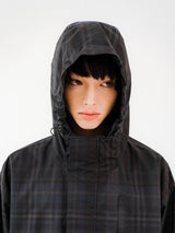 ワイドフーディージャケット/BSR2223FWJK050 WIDE HOODED JACKET CHECK