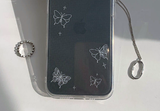 バタフライフレームホワイトフォーンケース / Butterfly Frame White Phone Case
