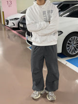 Rap string pintuck nylon pants 2C