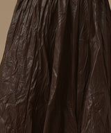 TEXTURE LEATHER SKIRT