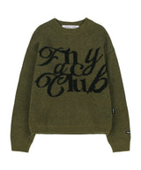 [NF] BLUNT LETTERING LOGO KNIT (KHAKI)_F23ZB261