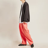 Vネックワッフルカーディガン/DAMP V-NECK WAFFLE CARDIGAN_BLACK