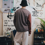 HUKミックスストライプL/SL Tシャツ[2カラー］