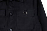 Suede wide pocket jacket - Black (4622119239798)
