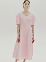 Uネックフレアドレス / U neck flare dress - Black