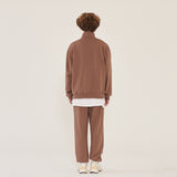 シグネチャーロゴハーフジップアップスウェットシャツ/SIGNATURE LOGO HALF ZIPUP SWEATSHIRTS COCOA BROWN (6699006099574)