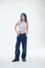 コンマデニムパンツ/Comma Denim Pants Blue