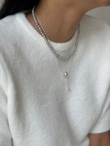 [92.5silver] big ball necklace