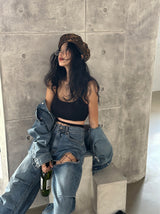 Bart thigh-cutting jeans