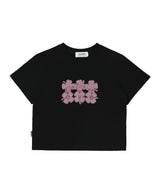 キャッチング アイ クロップ T シャツ ブラック