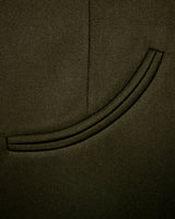 フェイクレザーコントラストミリタリーテーラードジャケット/Faux Leather Contrast Military Tailored Jacket