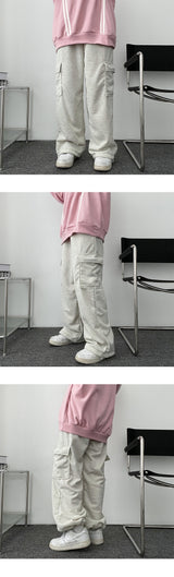 Reno Fluffy Banding Cargo Wide Pants