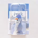 Picky snowman jelly hard case (clear)