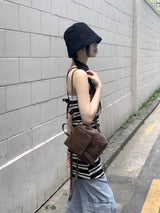 オンディビンテージレザーミニバックパック / Ondi Vintage Leather Mini Backpack