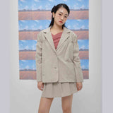 Kairo shirring jacket (beige) (6684260106358)