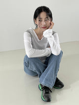 Sea loose boot-cut denim pants
