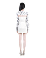 WHITE SHOULDER STRAP MINI DRESS (6624145473654)