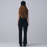 VELOUR BANDING PANTS, BLACK