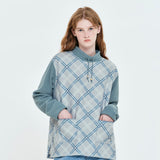 COLORING CHECK PATTERN SWEATSHIRT [MINT]